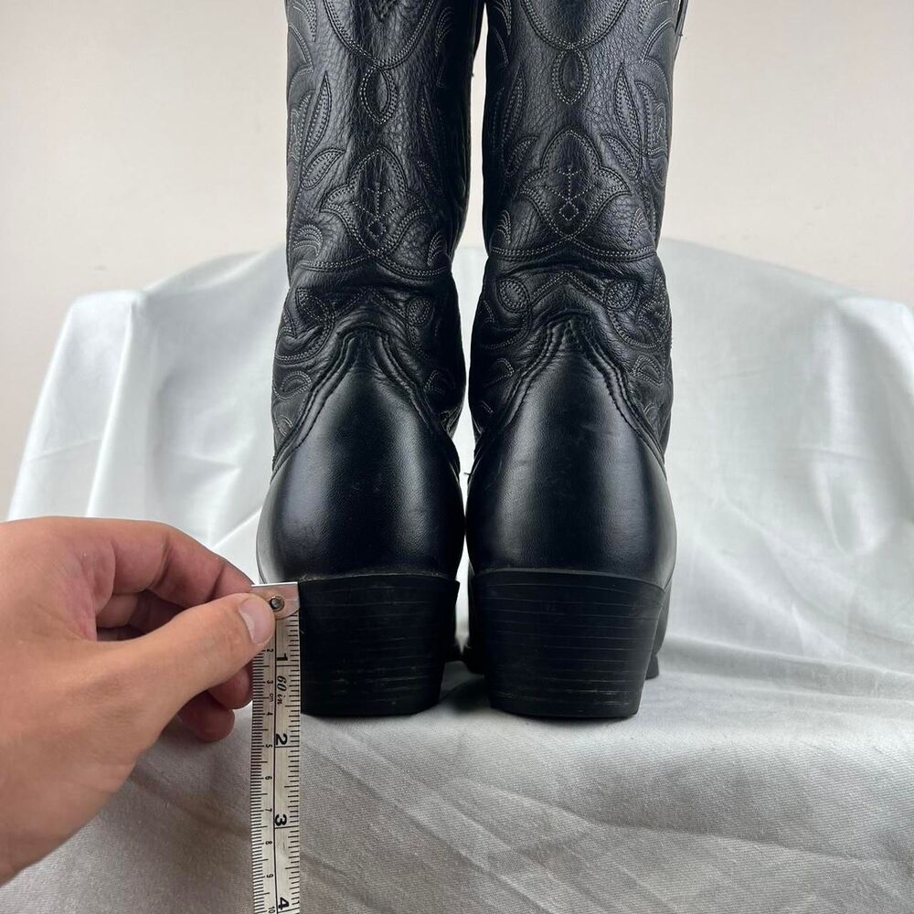 Ariat Black Cowboy Boots Size 10 B - Picture 6 of 8